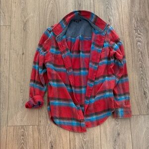 Plaid Red and Blue Women's Top